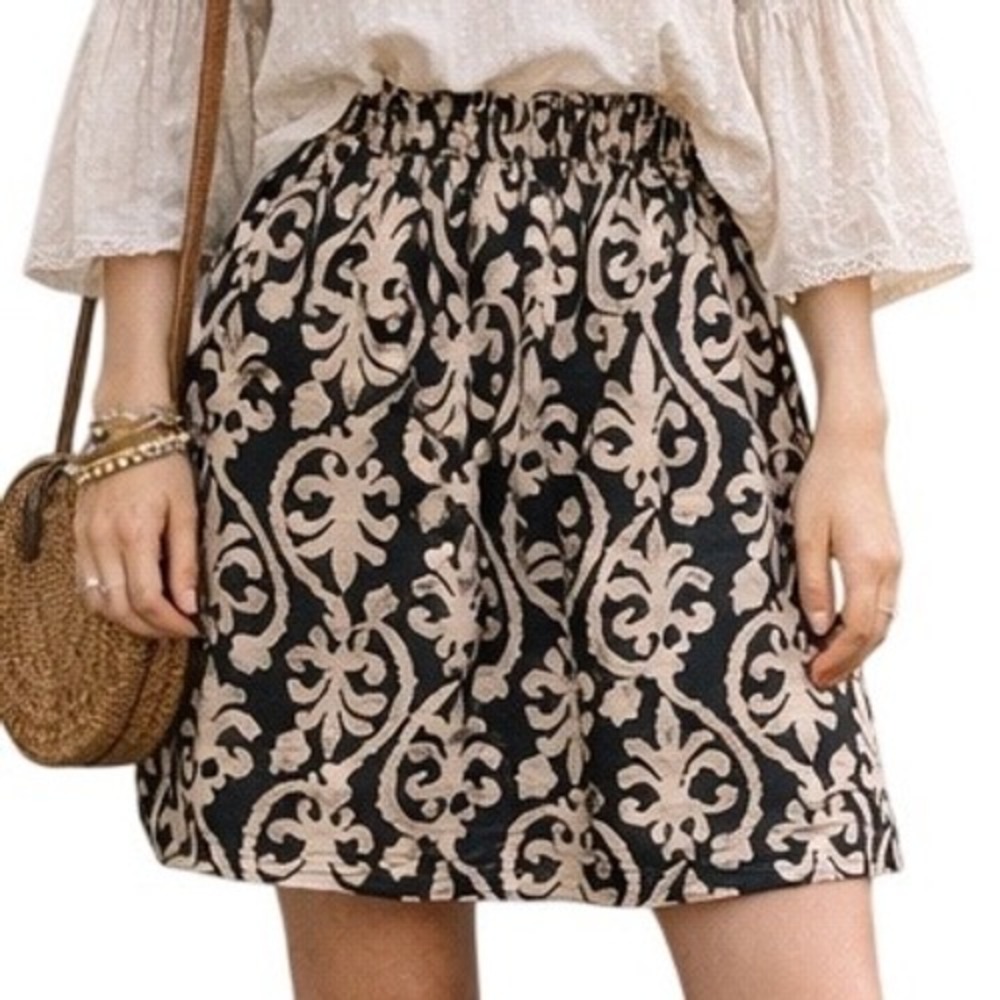 Paper Crane Anthropologie Women's High Waisted Flirty Style A-Line Skirt Size M